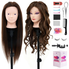 Neverland Beauty 28-inch head with 80% real hair for braiding practice.