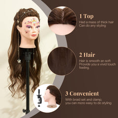 Neverland Beauty head on anti-slip stand ensures stable salon training.