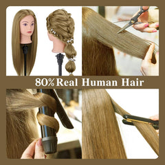 Neverland Beauty cosmetology mannequin head for braiding, curling, and heat styling practice.