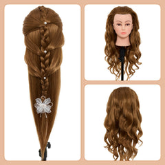 Neverland Beauty cosmetology mannequin head with table clamp offers stable practice setup