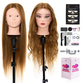Neverland mannequin head with 28-inch real hair for practice