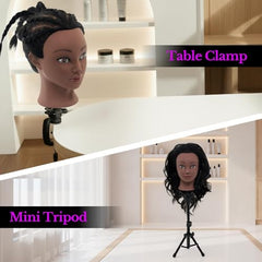 Neverland Mannequin Head Curl Straighten highlights versatile styling options with heat-friendly real hair.