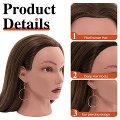 Neverland Beauty & Health mannequin head with ear-hole display for earrings and accessories