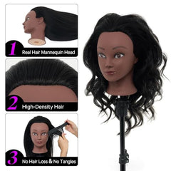 Neverland Mannequin Head Wash Condition demonstrates easy cleaning during practice sessions.