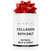New Miuz collagen bath salt jar close-up for silky-soft skin hydration