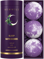 New Miuz Deep Sleep Bubble Bath Bombs packaging invites a calming night routine.