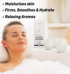 New Miuz luxury bubble bath bomb foam closeup ready to relax at home.