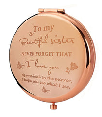 New Prominent friend mirror pink design for daily makeup touchups.