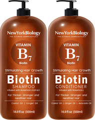 New York Biology biotin shampoo bottle front for enhanced scalp care and hair growth support