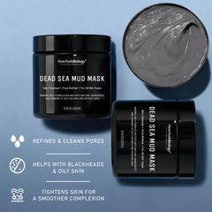 New York Biology Dead Sea Mud Mask used on face and body for refreshed skin.