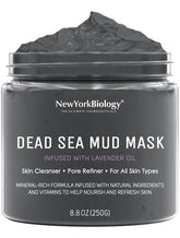 New York Biology Dead Sea Mud Mask jar for spa-like pore refining.
