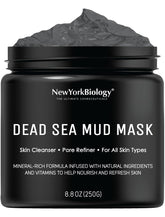 New York Biology Dead Sea Mud Mask packaging signals spa-grade skincare.