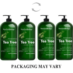 New York Biology Tea Tree Conditioner close-up shows silk-glow conditioning.