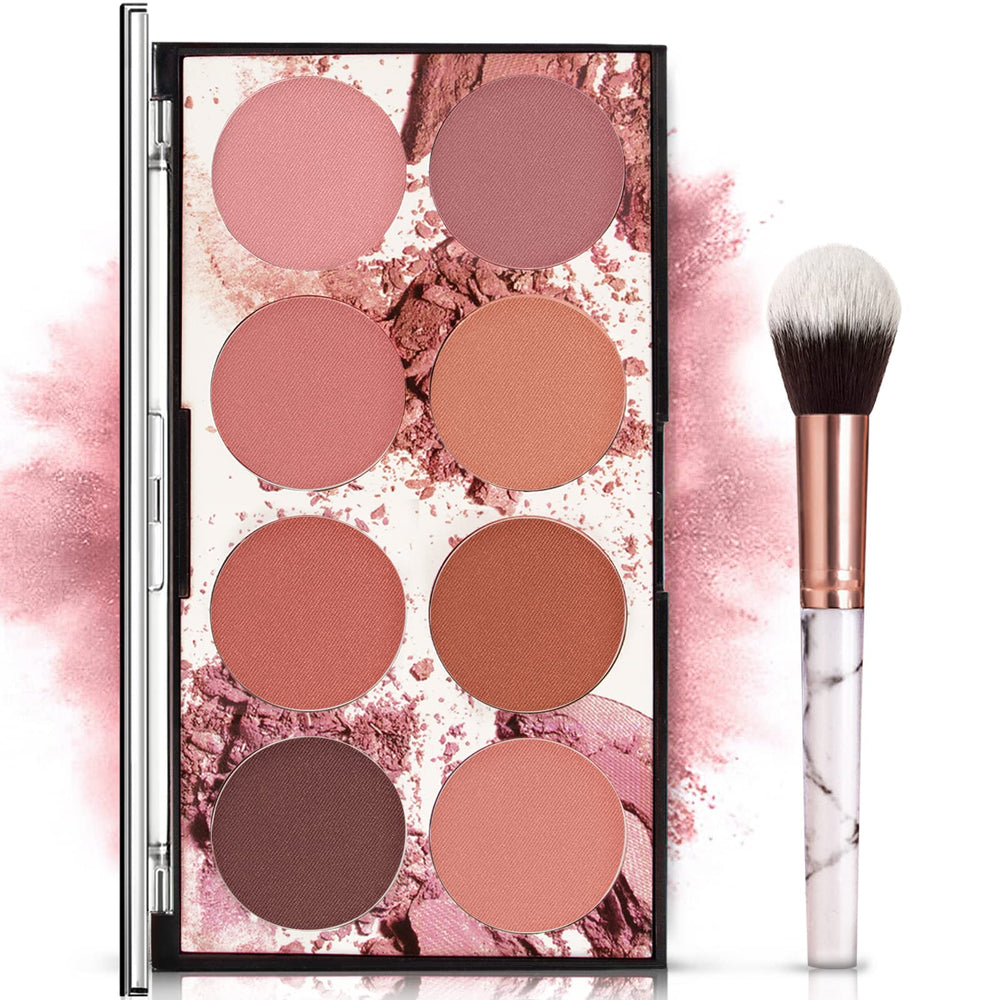 NewBang 8 Colors Blush Palette front view with eight matte shades for natural, everyday glow