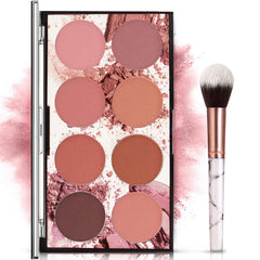 NewBang 8 Colors Blush Palette front view with eight matte shades for natural, everyday glow