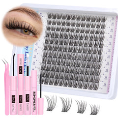 Newcally cluster lashes kit box open for easy at-home lash application