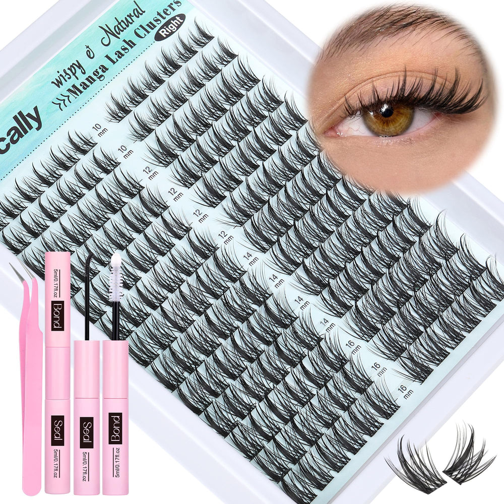 Newcally cluster lashes kit packaging shows compact at-home lash upgrade