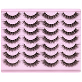 Newcally Lashes mink false eyelashes natural look wispy band for everyday makeup