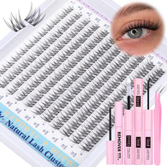 Newcally Natural Lash Clusters Kit packaging illustrates an easy at-home upgrade.