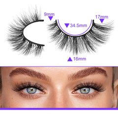 Newcally vegan synthetic fibers lashes ideal for cruelty-free beauty routines