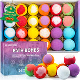 NEWFEIFAN bath bombs pack showcasing aromatic and dissolving bath experience.