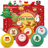 NEWFEIFAN Christmas bath bombs pack front showing festive packaging for kids