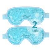 NEWGO cooling eye mask blue 2-pack front view for puffiness relief