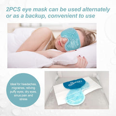 NEWGO cooling eye mask reversible dual-sided design for customizable cooling