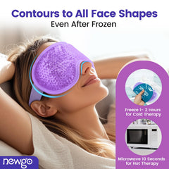 NEWGO Cooling Gel Eye Mask adjustable strap ensures secure fit