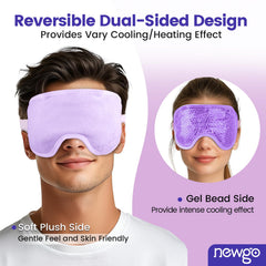 NEWGO Cooling Gel Eye Mask plush backing closeup for cozy comfort