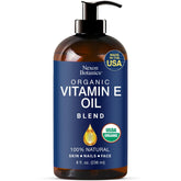 Nexon Botanics organic vitamin E oil blend in a bottle enriches skin hydration.