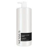 Nexxus Clean & Pure shampoo bottle front for nourished, purified hair