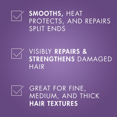 Nexxus Keraphix application on damp hair shows leave-in usage for revival