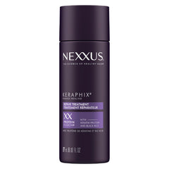 Nexxus Keraphix pre-wash cream bottle shows damage repair for smoother hair