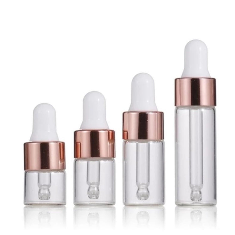 NGARHUG STORE eye dropper bottle with rose cap for precise essential oil application