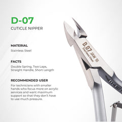 Nghia Cuticle Nipper D-07 Jaw 14 stainless steel body durability
