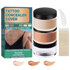 NHZ Tattoo Cover Up Makeup dual-tone swatches blend to match skin tone for natural coverage