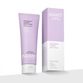 NIAWIT Overnight Toning Body Whip bottle close-up shows rich cream for overnight firming.