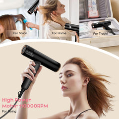 Nicebay ionic hair dryer heat-settings control close-up for customized airflow
