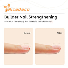 Nicedeco No-Wipe Top Coat bottle closeup showing a glossy, chip-resistant finish.