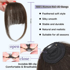 Niceone Hair Wispy Bangs feathered fringe adds light natural volume