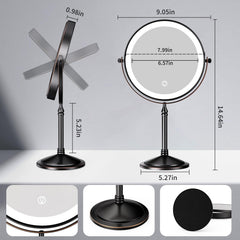Nicesail mirror with 360° rotation for hands-free makeup application
