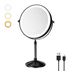 Nicesail rechargeable makeup mirror with 3-color lighting for adaptive skincare routines