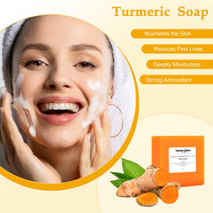 Nicgou Honey Glow Lemon Turmeric Kojic Soap Bar foamy lather for moisturizing cleanse.
