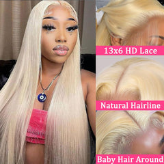 NICILK 613 lace-front wig Brazilian virgin hair close-up for fullness