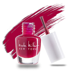 Nicole Miller New York mini nail polish set color swatches show versatile shades.