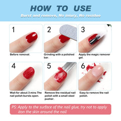 NIFEISHI remover in action lifting gel polish from nail