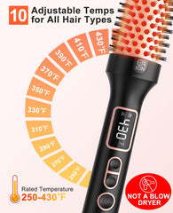 Nimmu thermal brush close-up of one-point-five-inch barrel for versatile curls
