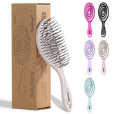 Ninabella Mini Spiral Brush close-up of handle for gentle detangling and comfortable grip