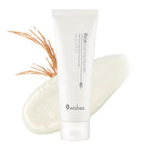 9 Wishes Rice Foaming Cleanser bottle pump for gentle daily exfoliation and cleaner pores.